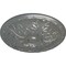 Ekena Millwork Granada Ceiling Medallion (Fits Canopies up to 4 1/4"), Hand-Painted Silver, 15 3/4"OD x 5/8"P CM16GASLS - alternate 2